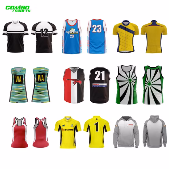 Sweat à capuche personnalisé en gros par sublimation, polo, cyclisme, rugby, baseball, basket-ball, maillot de football