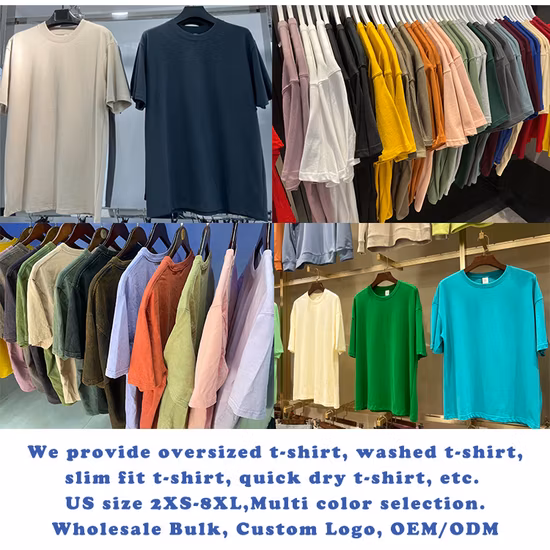 Commerce de gros personnalisé hommes ST Shirt vêtements logo d'impression brodé T-shirts Pima 100 % coton T