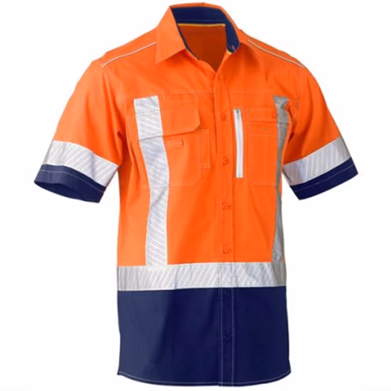 Fabricant Chine Polo haute visibilité Chemises de travail à manches longues de sécurité réfléchissantes